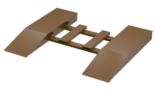 Vestil Steel Wheel Risers With Pick-Up Loop - 84 In. x 24 In. x 8-1/4 In. 40,000 lb - Brown