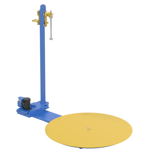 Vestil Steel Semi-Automatic Stretch Wrap Machine - 70 In. Turntable Diameter 4,000 lb Blue / - Yellow