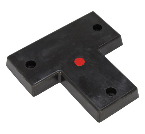Vestil Rubber Specialty T-Shaped Molded Bumper - 3 In. x 22 In. x 22 In. - Black