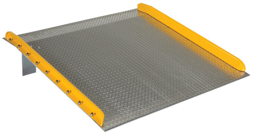 Vestil Aluminum Dock Board Steel Curb - 60 In. x 60 In. 10,000 lb - Silver
