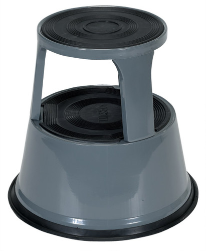 Vestil Steel Rolling Step Stool - 17 In. Top Step Height 500 lb - Gray