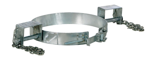 Vestil Carbon Galvanized Steel Tilting Drum Ring - 30 Gallon Drum 1,200 lb - Gray