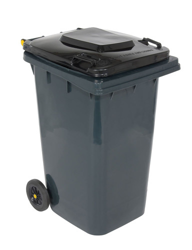 Vestil High Density Polyethylene - 64 Gallon Trash Can - Gray