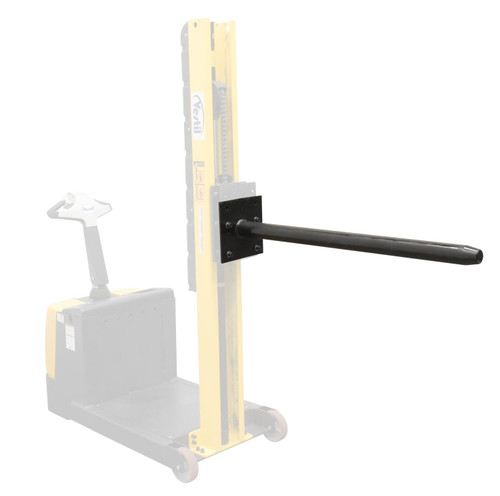 Vestil Steel Counter Balanced Power Lift Paper/Carpet Roll Lifter - 3 In. Diameter Attachment 200 lb - Black