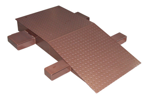 Vestil Steel Wheel Riser - 72 In. x 24 In. x 8-1/4 In. 40,000 lb - Brown