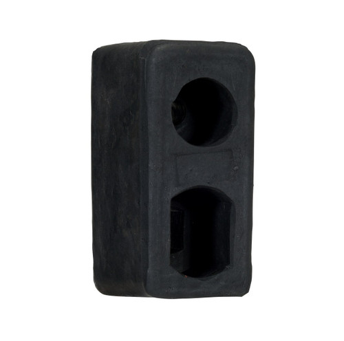 Vestil Rubber Trailer Crane Bumper - 6 In. x 3 In. x 2-7/16 In. - Black