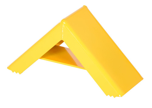 Vestil Steel Wheel Chock - 17 In. x 6 In. x 9-1/16 In. - Yellow