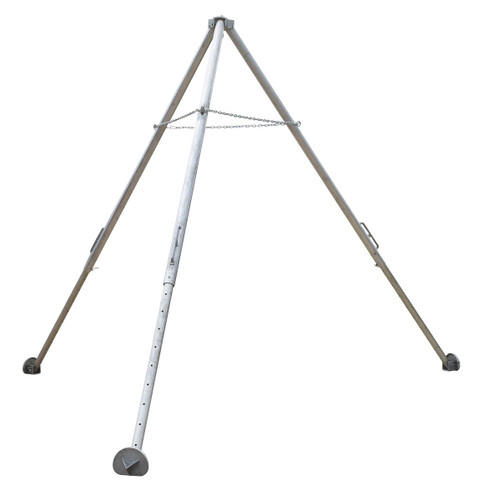 Vestil Aluminum Adjustable Height Tripod Stand - 115-5/8 In. x 115-5/8 In. x 111-5/8 In. 1,000 lb - Silver