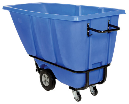 Vestil Plastic Heavy Duty Tilt Truck - 1/2 Cubic Yard 1400 lb - Blue