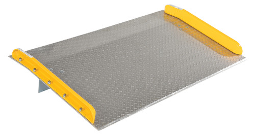 Vestil Aluminum Dock Board Steel Curb - 60 In. x 36 In. 15,000 lb - Silver