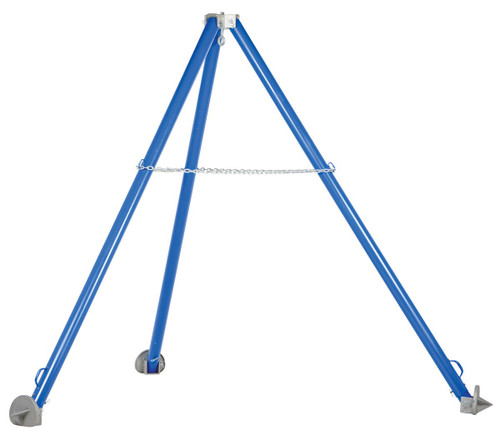 Vestil Steel Adjustable Height Tripod Stand - 113 In. x 113 In. x 112-3/8 In. 2,000 lb - Blue