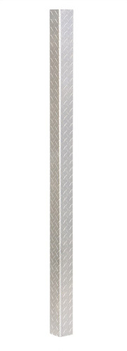 Vestil Non-Marking Diamond Tread Plate Corner Guard - 36 In. Height - Silver