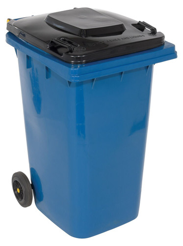 Vestil High Density Polyethylene - 64 Gallon Trash Can - Blue