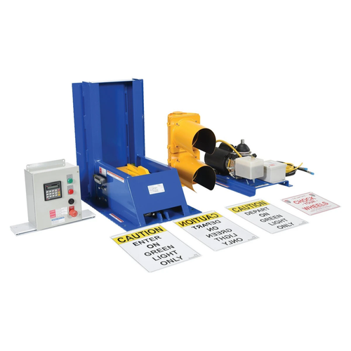 Vestil Steel Electric Hydraulic with Aluminum LED Light Package Trailer Lock System Blue / - Yellow
