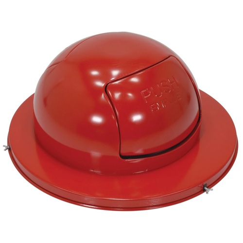 Vestil Steel Waste Disposal Top Dual Door for - 55 Gallon Drums - Red