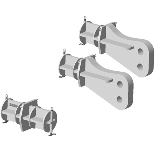 Machining & Welding Spreader Beam Hd End Cap, Pair, Min Top Rigging Angle 45 deg
