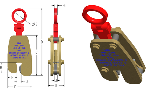 Machining & Welding Plate Clamp 1.5-3 IN Hinged