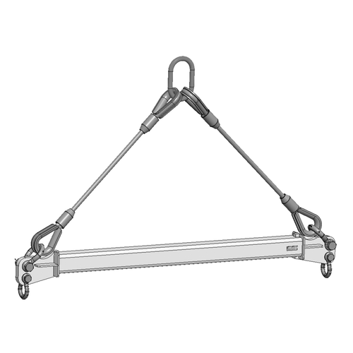 Machining & Welding 60,000 lbs 6 ft Fixed Spreader Beam, Shackle Connections