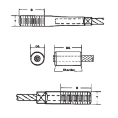 Machining & Welding 1 in Wire Rope Ferrule, Carbon Steel
