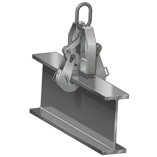 Machining & Welding 30,000 lbs Indexing Beam Grab, 7 in Min to 17 in Max Flange