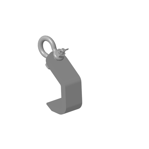 Machining & Welding 8/8 in Gr100 Plate Hook, 22,600 lbs WLL