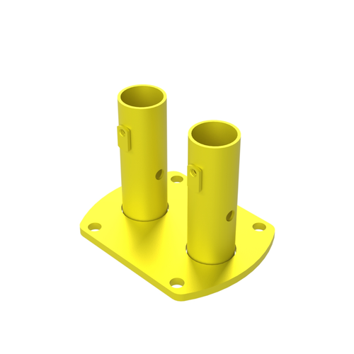 Safety Rail Co. Permanent Mount, Double, Yellow