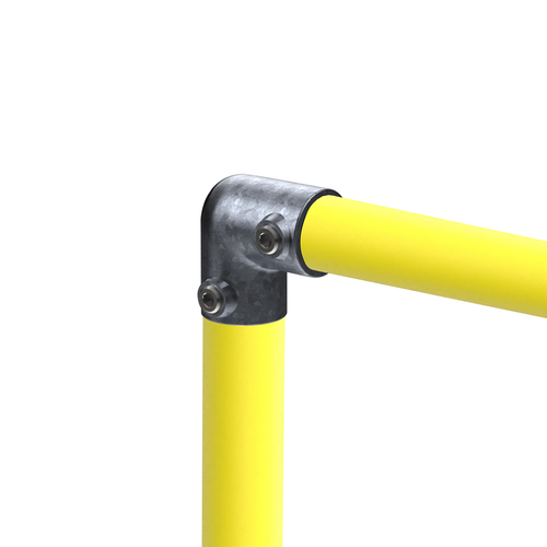 Safety Rail Co. Modular Galvanized Pipe Fitting, 90 Degree Elbow, 1-1/4 in