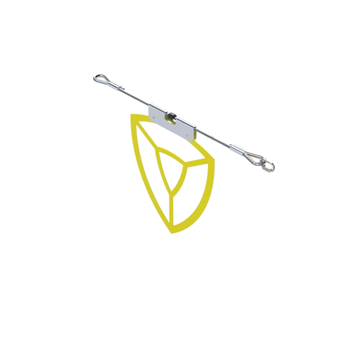 Safety Rail Co. Enduraline Warning Line, 102', Galvanized Cable and Aluminum Pennants
