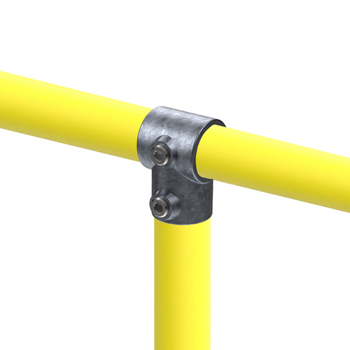 Safety Rail Co. Modular Galvanized Pipe Fitting, Single Socket Tee, 1-1/2 in