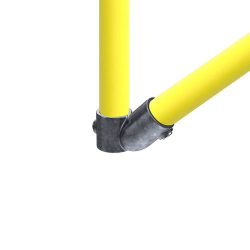 Safety Rail Co. Modular Galvanized Pipe Fitting, 45 Degree Single Socket Tee, 1-1/2 in