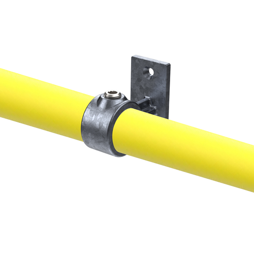 Safety Rail Co. Modular Galvanized Pipe Fitting, Rail Support, 1-1/2 in