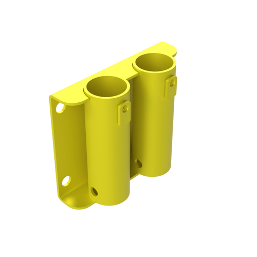 Safety Rail Co. Face Mount Bracket, Double, Yellow
