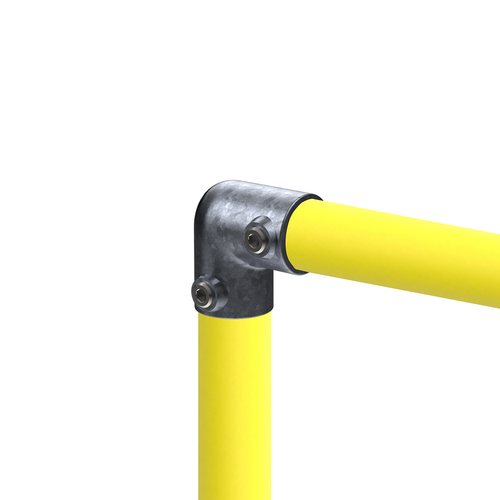 Safety Rail Co. Modular Galvanized Pipe Fitting, 90 Degree Elbow, 1-1/2 in