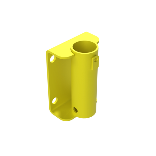 Safety Rail Co. Face Mount Bracket, Single Extended, Yellow