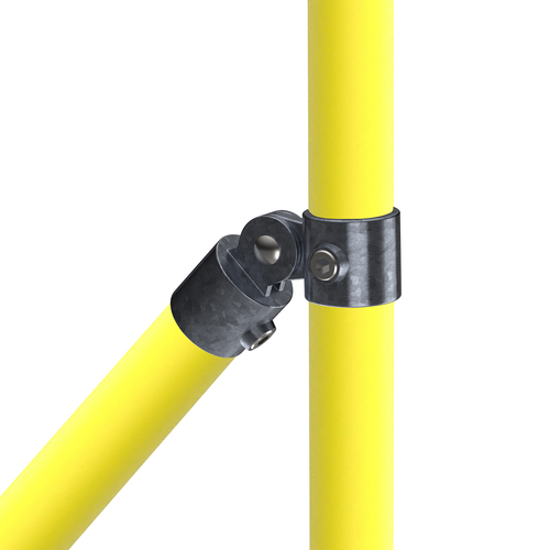 Safety Rail Co. Modular Galvanized Pipe Fitting, Single Swivel Socket, 1-1/4 in