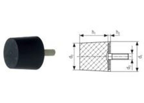 CONDUCTIX Bumper / Buffer Rubber With Fasteners 50x50mm XA-017220-050X050-1 XA-017220-050X050-1