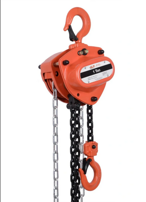 Atlas Lifting and Rigging ACH 1 Ton Chain Hoist 2200 lbs 10 Ft. Lift