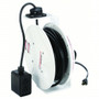 CONDUCTIX-WAMPFLER Extension Cord Reel: Grounding Plug, NEMA 5-20P, Quad GFCI Box Receptacl, White