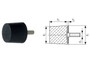 Conductix Bumper / Buffer Rubber With Fasteners 50x50 MM