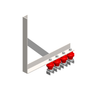 Conductix Hevi-Bar II, Bracket, Web, Braced, w/4 Polycarbonate Hangers, w/Insulators (for 700-1500 A Bar)