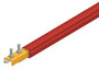 Conductix Safe-Lec 2 Conductor Bar 400 A Copper, Red Medium Heat Polycarbonate Cover, w/ Splice Joint, 4.5M