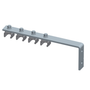 Conductix Hevi-Bar II, Bracket, Web, Hot Dip Galv, 19.25" L, w/4 Stainless Steel Cross-bolt Hangers(for 500 A Bar Only)