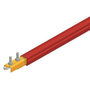 Conductix Safe-Lec 2 Conductor Bar 250 A Copper, Red Medium Heat Polycarbonate Cover, w/ Splice Joint, 4.5M