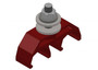 Conductix Safe-Lec 2 Hanger Clamp, 2-Pole, Medium Heat, Red Polycarbonate