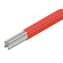 Conductix Hevi-Bar II Conductor Bar 1000 A, Red Med Heat Polycarbonate Cover, 20 FT Length