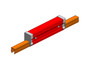 Conductix Hevi-Bar II, Splice Cover, 700 A, Red Med Heat Polycarbonate