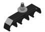 Conductix Safe-Lec 2 Hanger Clamp, 3-Pole, Standard Heat, Black Acetyl