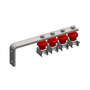 Conductix Hevi-Bar II, Bracket, Web, Stainless Steel, w/4 Stainless Steel Cross-bolt Hangers, w/Insulators (for 500 A Bar Only), 19.25 inch L