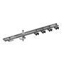 Conductix 8-Bar, Bracket, Flange, with Hanger Clamps, Steel Snap-in, 4 on one side, 24 inch L