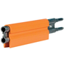 Conductix 8-Bar Conductor Bar, 110 A, Galvanized Steel, Dark Orange High Heat Cover, 10 FT Length